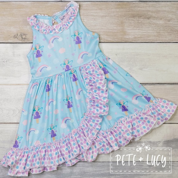 NEW Fly With Fairies Sleeveless Ruffle Dress - Picture 5 of 7